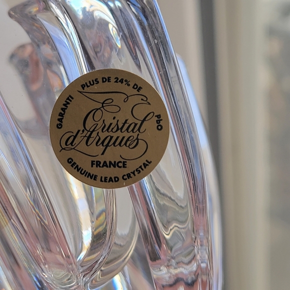 Crystal D'Arques Paris France 24% Lead Crystal Candle Holder 8 Point star Genuin - Picture 4 of 10